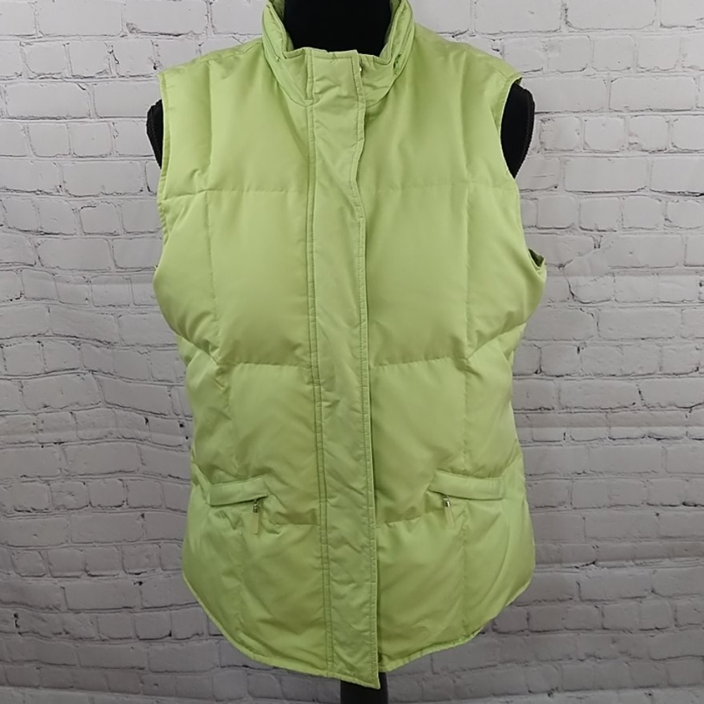 Talbots Lime Green Down Vest